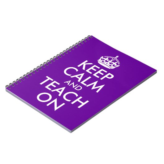 Lila und weiße Behalt-Ruhe und Teach On Notizblock (Linke Seite)