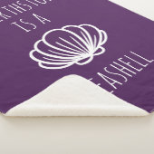 Lila und weiße Birthstone ist ein Seashell Sherpadecke (3/4)