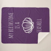 Lila und weiße Birthstone ist ein Seashell Sherpadecke (Vorderseite (Horizontal))