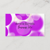 Lila und weiße Blase-Visitenkarte Visitenkarte (Vorderseite)