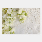 Lila und weiße Blume an der Spitze Geschenkpapier Set (Vorderseite 2)