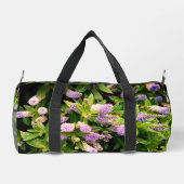 Lila und weiße Blume Duffle Bag (Rückseite)