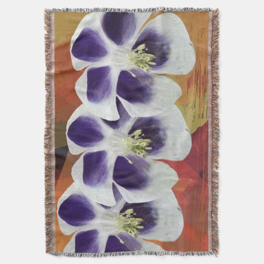 Lila und weiße Blume Kehle Decke (Vorderseite Vertikal)