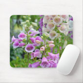 Lila und weiße Blume Mousepad (Mit Mouse)