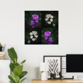 Lila und weiße Blumen Poster (Heimbüro)