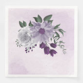 lila und weiße Blumen Serviette (Vorderseite)