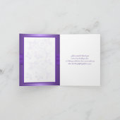 Lila und weiße Blütenblätter - Herzlichen Dank Dankeskarte (Innenseite)