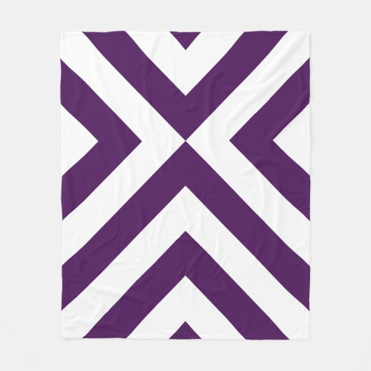 Lila und weiße Chevronen Fleecedecke (Vorderseite)