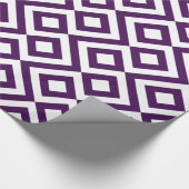Lila und weiße Chevronen Geschenkpapier (Ecke)