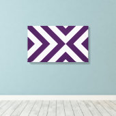 Lila und weiße Chevronen Leinwanddruck (Insitu (Holzboden))