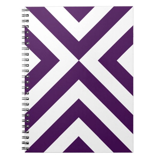Lila und weiße Chevronen Notizblock (Vorderseite)