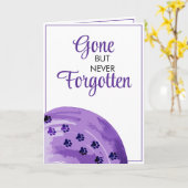 Lila und weiße Farbe Print Pet Beileid Karte (Gelbe Blume)