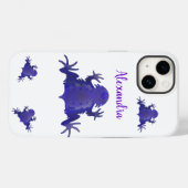 Lila und weiße Frösche Case-Mate iPhone Hülle (Rückseite (Horizontal))