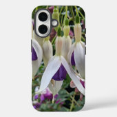 Lila und weiße Fuchsien-Blume Case-Mate iPhone Hülle (Rückseite)