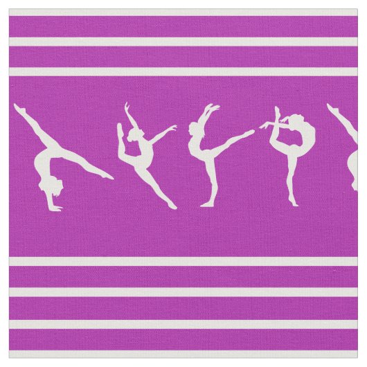 Lila und weiße gestreifte Gymnastik Stoff (Nahaufnahme)