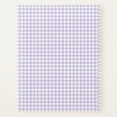 Lila und weiße Gingham Custom Planer (Rückseite)