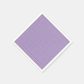 Lila und weiße Gingham Serviette (Ecke)