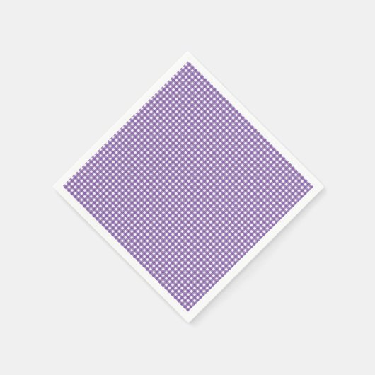 Lila und weiße Gingham Serviette (Ecke)