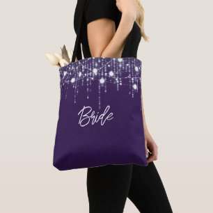 Lila und weiße Hängelampen Tasche
