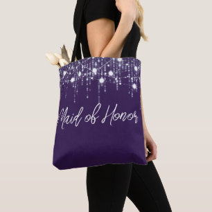 Lila und weiße Hängelampen Tasche