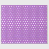Lila und weiße Herzen | Papier für kundenspezifisc Geschenkpapier (Flach)