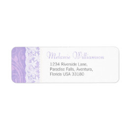 Lila und weiße Hochzeitrückantwort