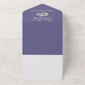 Lila und weiße Hochzeitsfahrten- All In One Einladung (Außenbereich)