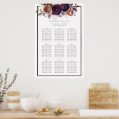 Lila und weiße Hochzeitskarte Poster (Küche)