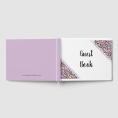 Lila und weiße Imitate Gästebuch (Voll)