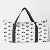 Lila und weiße Iris-Duffle-Bat Duffle Bag (Vorderseite)