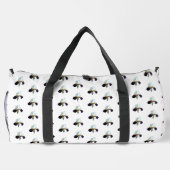 Lila und weiße Iris-Duffle-Bat Duffle Bag (Rückseite)