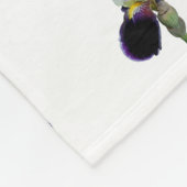 Lila und weiße Iris-Fleece-Decke Fleecedecke (Ecke)