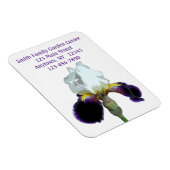 Lila und weiße Iris flexibler Magnet (Rechte Seite)