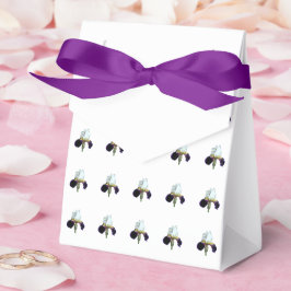 Lila und weiße Iris-Geschenkbox Geschenkschachtel