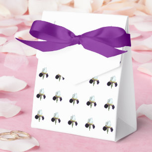 Lila und weiße Iris-Geschenkbox Geschenkschachtel
