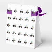 Lila und weiße Iris-Geschenkbox Geschenkschachtel (Rückseite)