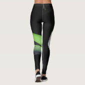 Lila und weiße Iris Leggings (Rückseite)