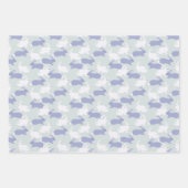 Lila und weiße Kaninchen Ostern Geschenkpapier Set (Vorderseite 2)
