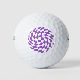 Lila und weiße Karton Golfball