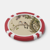 Lila und weiße Lilacs mit Bird Chinese Antique Pokerchips (Einzeln)