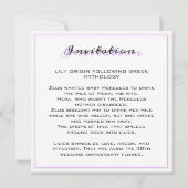 Lila und weiße Lilie 30. Hochzeitstag (Rückseite)