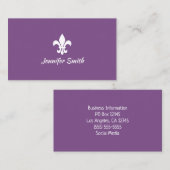 Lila und weiße Lilie Visitenkarte (Vorne/Hinten)