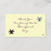 Lila und weiße Lilien Sitzkarten Platzkarte (Rückseite)