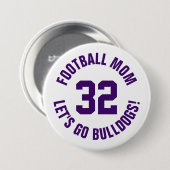 Lila und weiße Mama Jersey Nummer Button (Vorne & Hinten)