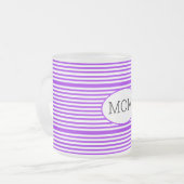 Lila und weiße Mama Mattglastasse (Vorderseite Links)