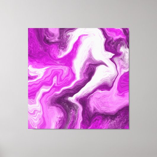 Lila und weiße Marmorbäume Wirbel Fluid Art Leinwanddruck (Vorderseite)