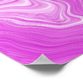 Lila und weiße Marmorbäume Wirbel Fluid Art Poster (Ecke)