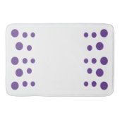 Lila und weiße, moderne Bläschen Badematte (Vorderseite)