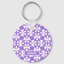 Lila und weiße moderne geometrische Blumengestaltu