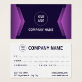 Lila und weiße, moderne Geschenkkarte (Vorne & Hinten)